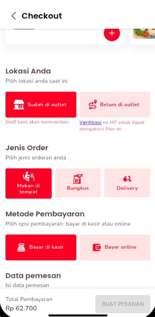 Pilihan lokasi, jenis order, dan pembayaran di Makanbang.id