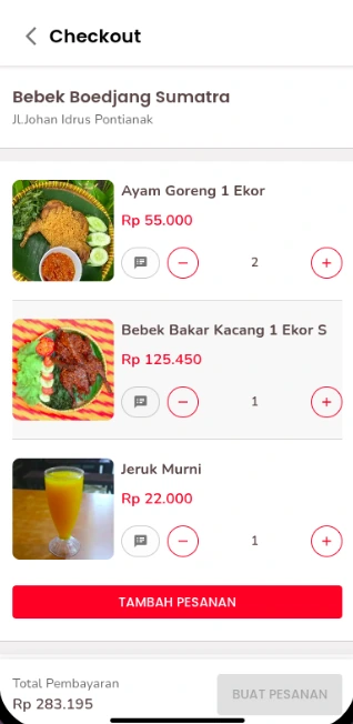 Keranjang pesanan di Makanbang.id