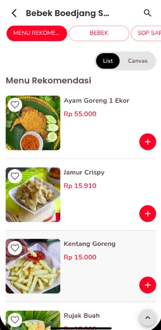 Daftar menu di Makanbang.id